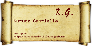 Kurutz Gabriella névjegykártya