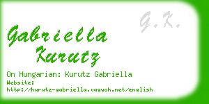 gabriella kurutz business card